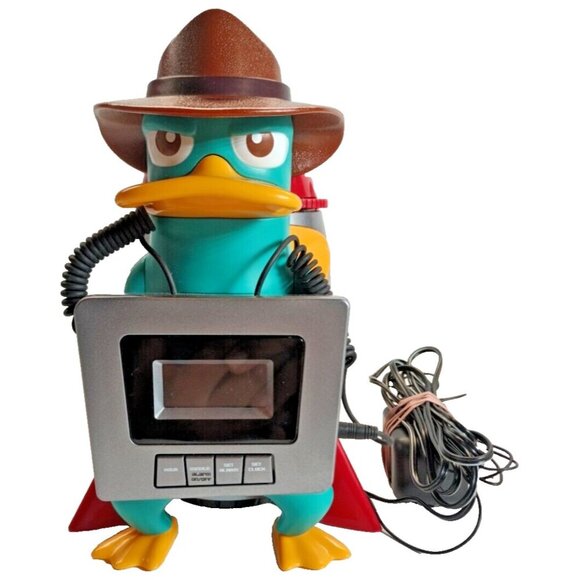 Disney Perry The Platypus Alarm Clock Radio Kids  Phineas And Ferb Rare - Picture 8 of 8
